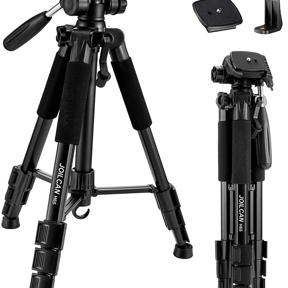 Monopod (67 Inches) and Tripod (56 Inch) Combo Pack for DSLR Camera GoPro Video